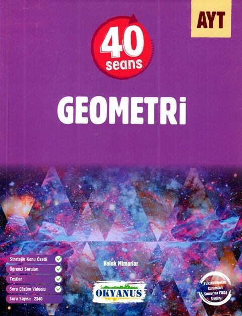 AYT 40 Seans Geometri Soru Bankası Okyanus Yayınları