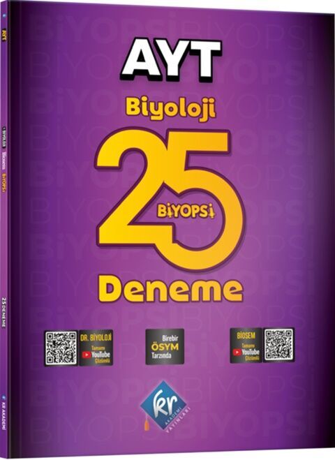AYT Biyoloji Biyopsi 25 Deneme KR Akademi