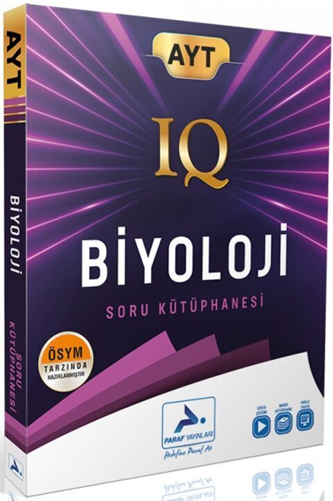 AYT Biyoloji IQ Soru Kütüphanesi Paraf Yayınları