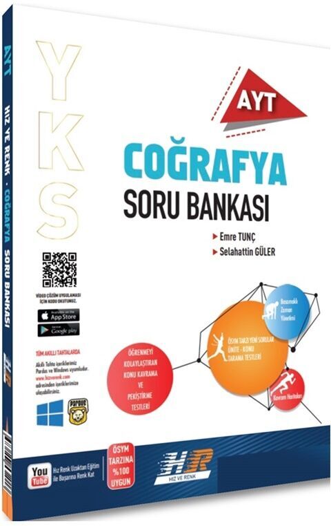 AYT Coğrafya Soru Bankası Hız ve Renk Yayınları AYT Coğrafya Soru Bankası Hız ve Renk Yayınları