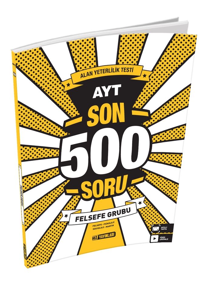 AYT Felsefe Grubu Son 500 Soru Hız Yayınları