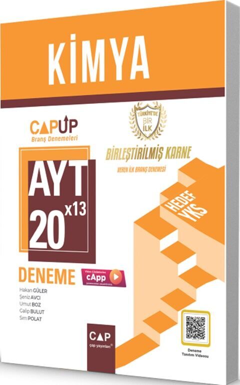 AYT Kimya 20 X 13 Up Deneme Çap Yayınları