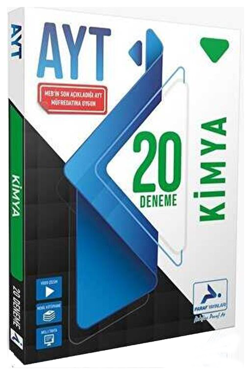 AYT Kimya 20 li Deneme Sınavı Paraf Yayınları