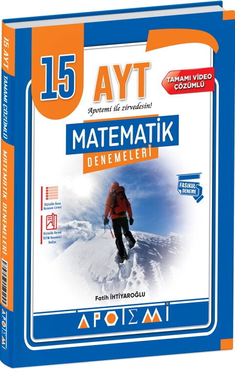 AYT Matematik 15 Çözümlü Deneme Apotemi Yayınları
