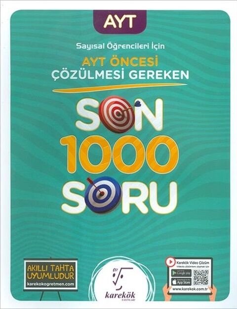 AYT Öncesi Çözülmesi Gereken Son 1000 Soru Sayısal Karekök Yayınları