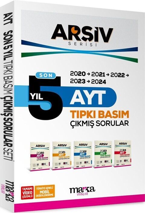 AYT Son 5 Yıl ARŞİV Serisi Tıpkı Basım Fasikül Fasikül Çıkmış Sorular Marka Yayınları