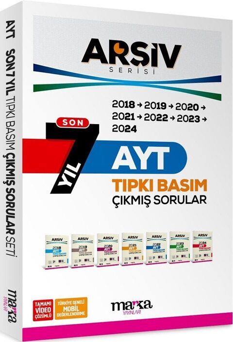 AYT Son 7 Yıl ARŞİV Serisi Tıpkı Basım Fasikül Fasikül Çıkmış Sorular Marka Yayınları