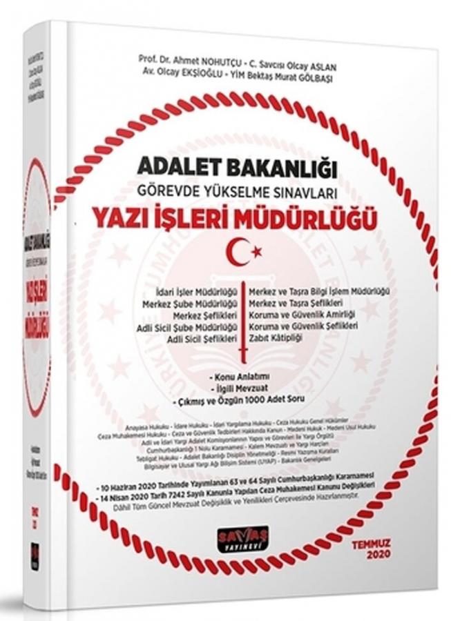 Adalet Bakanlığı GYS Konu Anlatımı ve 1000 Soru 2020 Savaş Yayınları