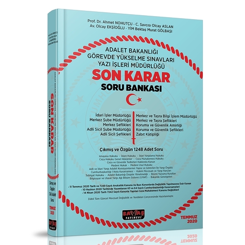 Adalet Bakanlığı GYS Son Karar Soru Bankası 2020 Savaş Yayınları