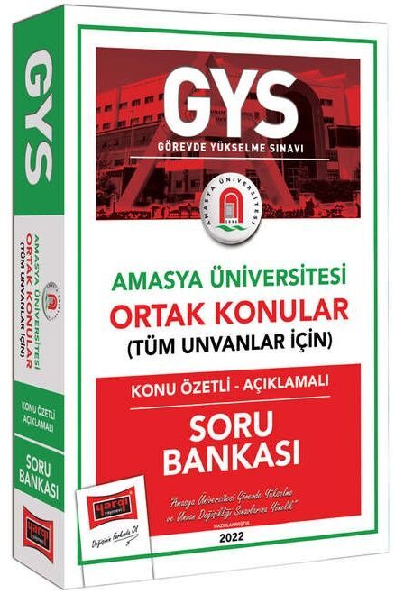 Amasya Üniversitesi GYS Konu Özetli Açıklamalı Soru Bankası Yargı Yayınları