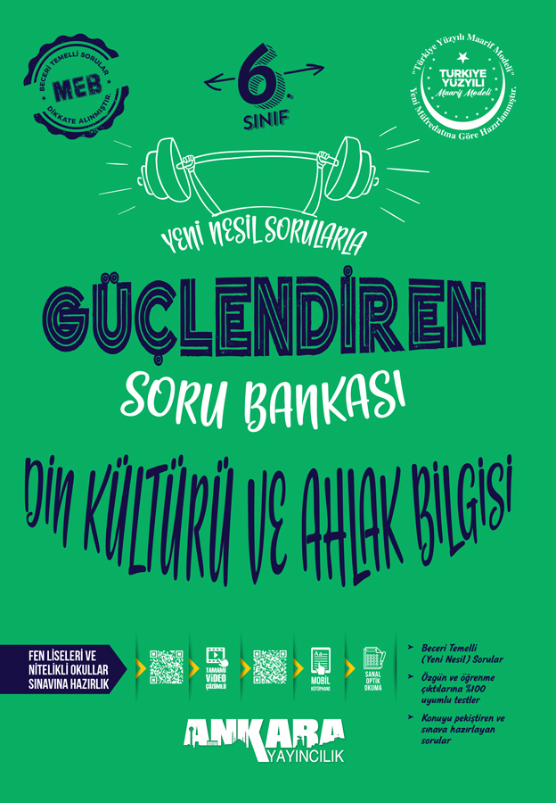 Ankara 6. Sınıf Din Kültürü ve Ahlak Bilgisi Güçlendiren Soru Bankası Ankara Yayıncılık Ankara 6. Sınıf Din Kültürü ve Ahlak Bilgisi Güçlendiren Soru Bankası Ankara Yayıncılık