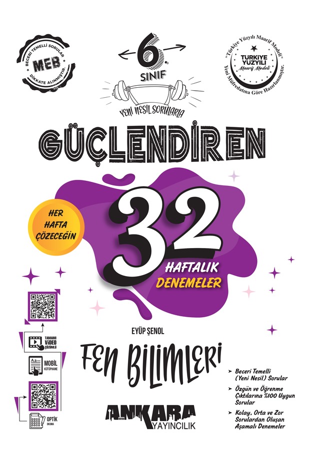 Ankara 6. Sınıf Güçlendiren 32 Haftalık Fen Bilimleri Kazanım Denemeleri Ankara Yayıncılık Ankara 6. Sınıf Güçlendiren 32 Haftalık Fen Bilimleri Kazanım Denemeleri Ankara Yayıncılık
