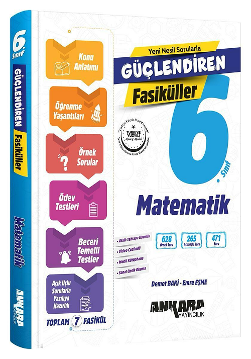 Ankara 6. Sınıf Matematik Güçlendiren Fasiküller Ankara Yayıncılık