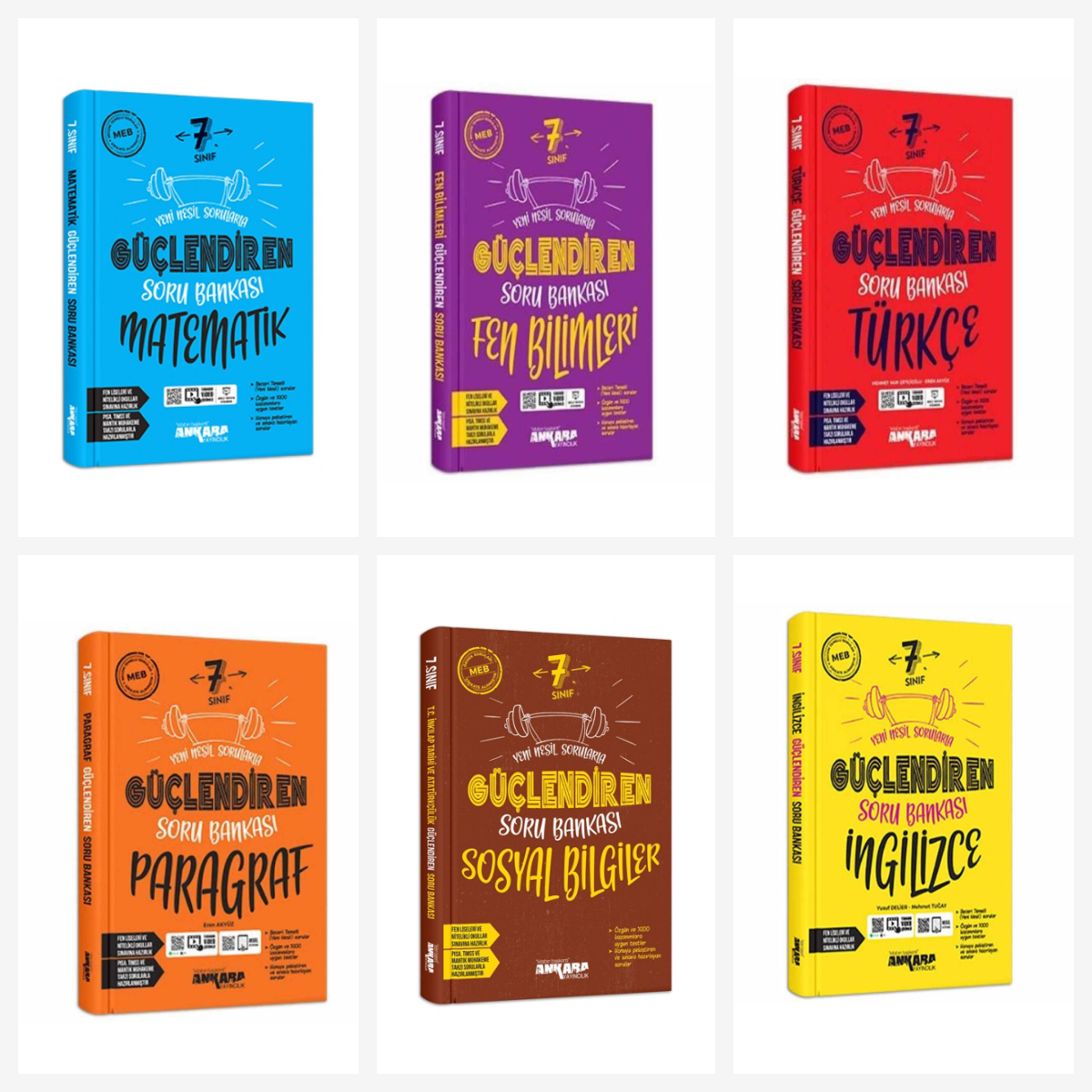 Ankara 7. Sınıf Türkçe Güçlendiren Soru Bankası Seti 6 Kitap Ankara Yayıncılık Ankara 7. Sınıf Türkçe Güçlendiren Soru Bankası Seti 6 Kitap Ankara Yayıncılık