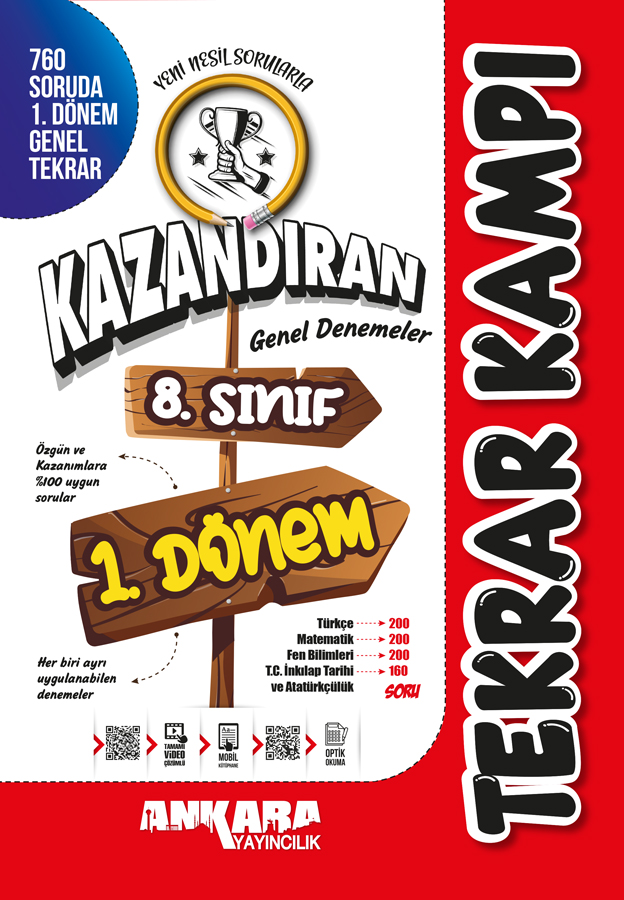 Ankara 8. Sınıf Kazandıran 1. Dönem Tekrar Kampı Ankara Yayıncılık