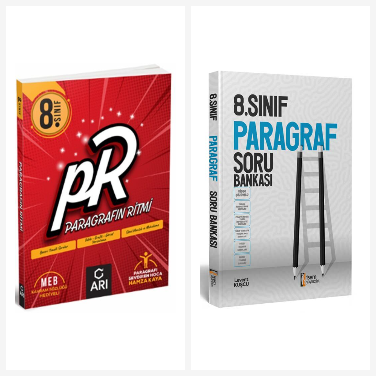 Arı 8. Sınıf Paragrafın Ritmi + İsem Paragraf Soru Bankası Seti 2 Kitap