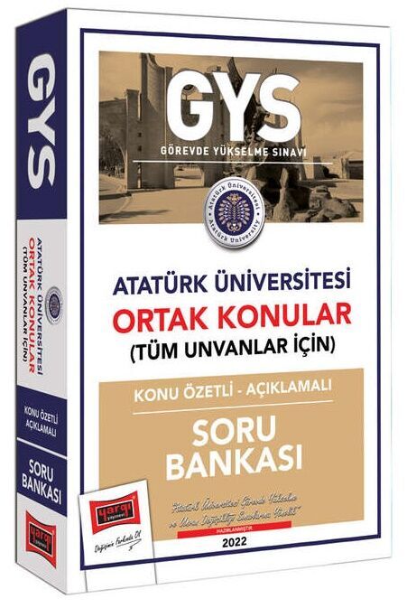 Atatürk Üniversitesi GYS Konu Özetli Açıklamalı Soru Bankası Yargı Yayınları