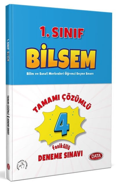 BİLSEM 1. Sınıf Tamamı Çözümlü 4 Deneme Sınavı Yeni Tarz Data Yayınları