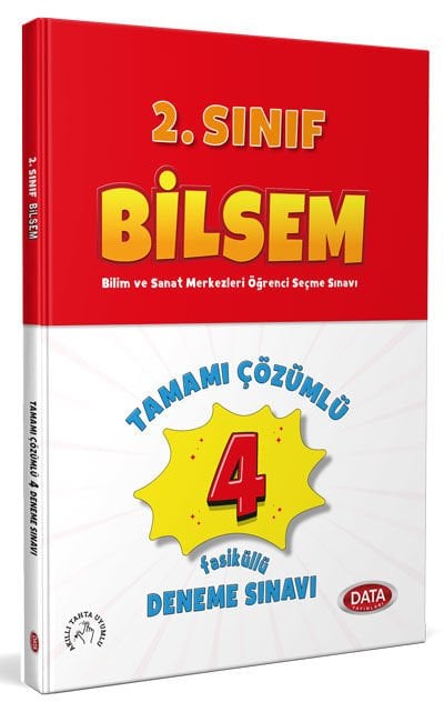 BİLSEM 2. Sınıf Tamamı Çözümlü 4 Deneme Sınavı Yeni Tarz Data Yayınları
