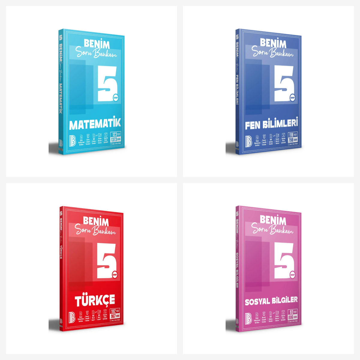 Benim Hocam 5. Sınıf Tüm Dersler Soru Bankam Seti 4 Kitap Benim Hocam Yayınları Benim Hocam 5. Sınıf Tüm Dersler Soru Bankam Seti 4 Kitap Benim Hocam Yayınları