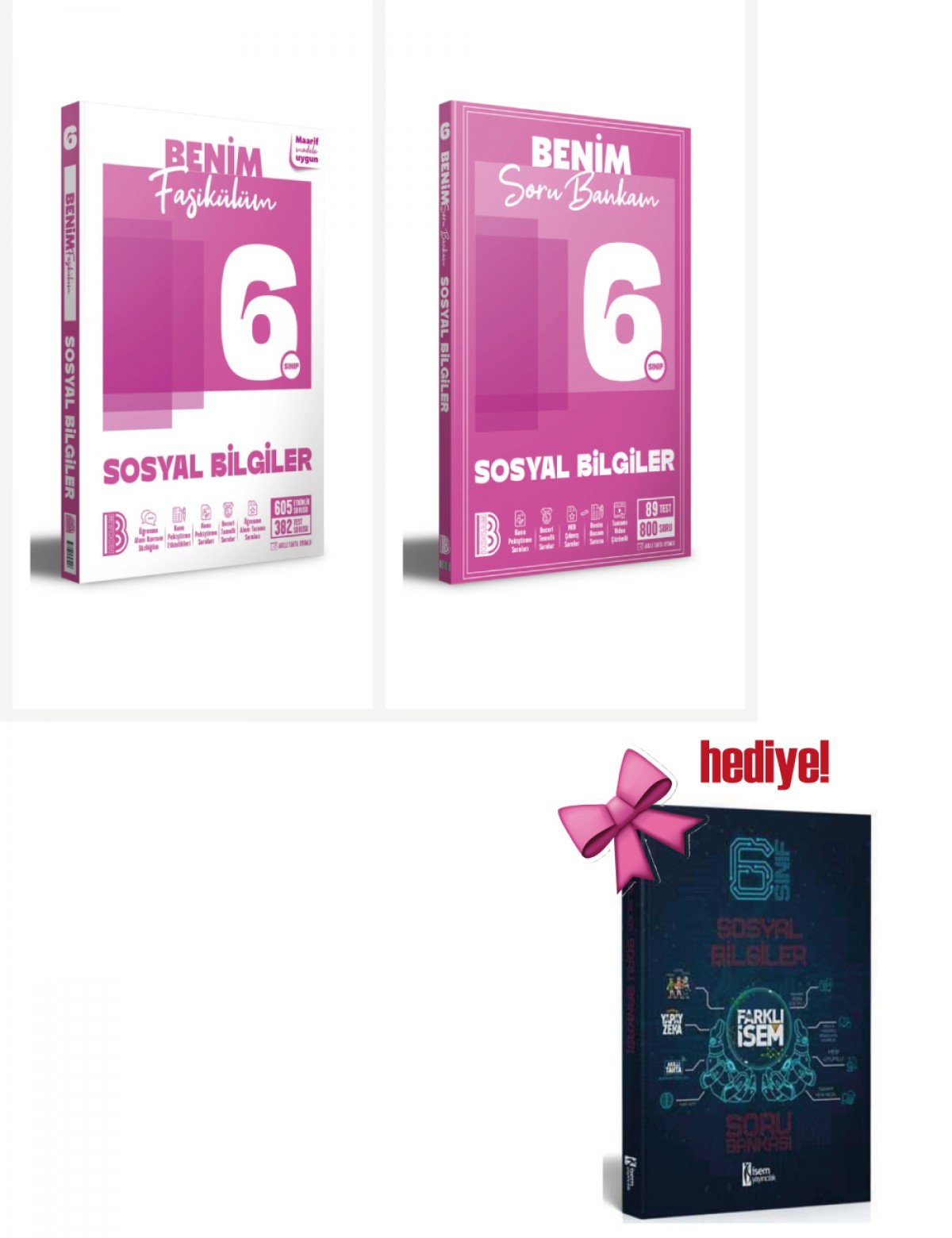 Benim Hocam 6. Sınıf Sosyal Bilgiler Benim Fasikülüm + Soru Bankası Seti 2 Kitap + Sosyal Bilgiler Soru Hediye Benim Hocam 6. Sınıf Sosyal Bilgiler Benim Fasikülüm + Soru Bankası Seti 2 Kitap + Sosyal Bilgiler Soru Hediye