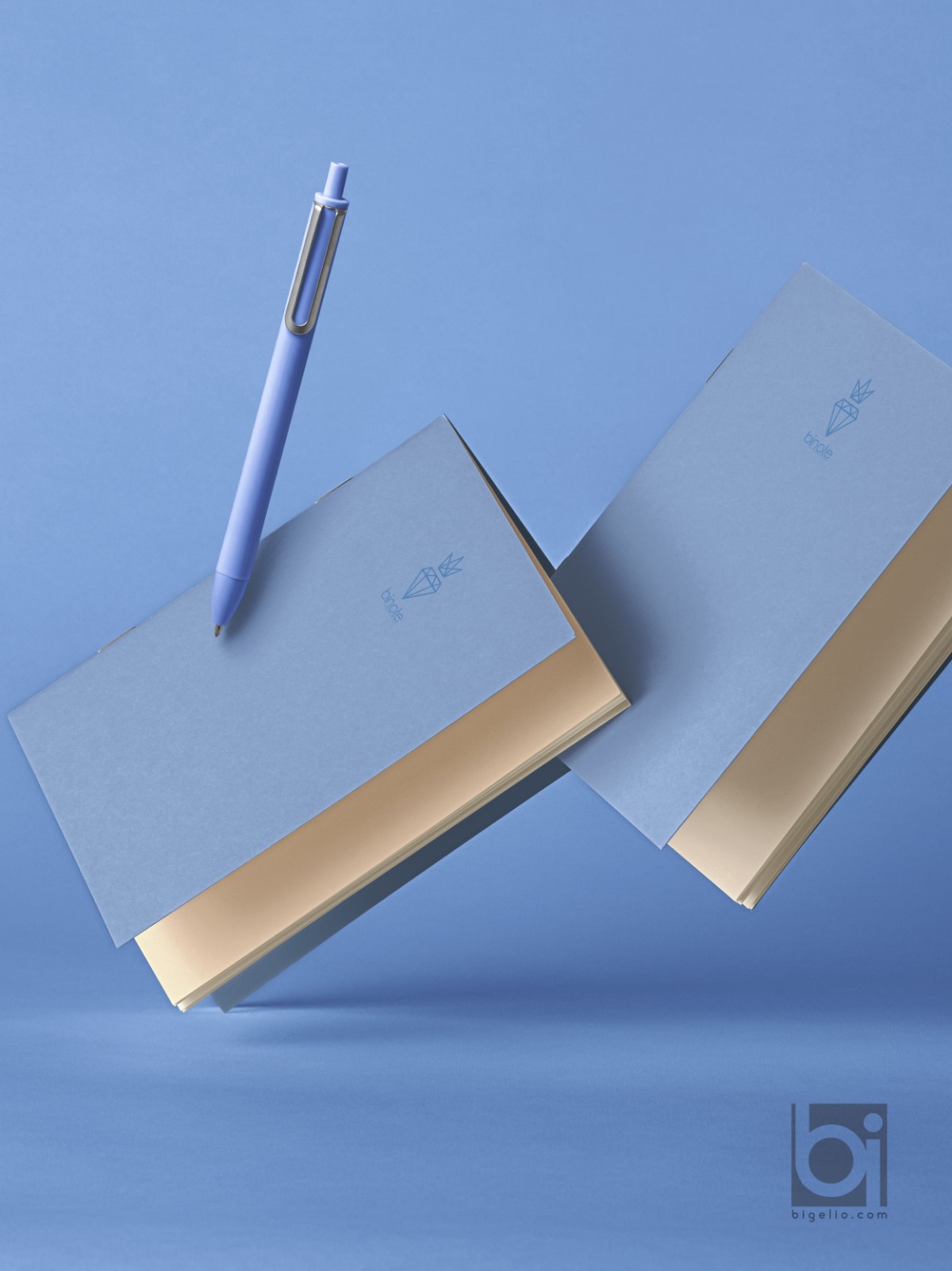 Bi Note Tel Dikişli Not Defteri 3'lü Set Mavi Bi Note Tel Dikişli Not Defteri 3'lü Set Mavi