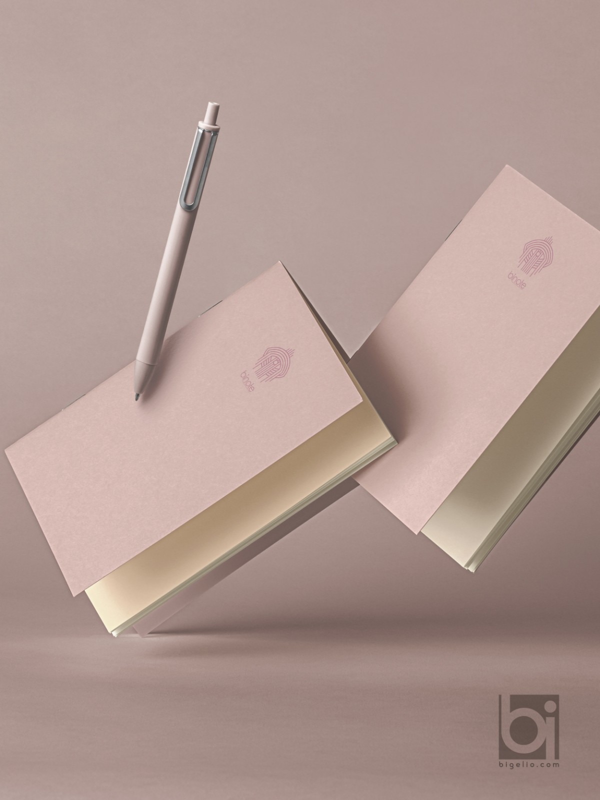 Bi Note Tel Dikişli Not Defteri 3'lü Set Pembe