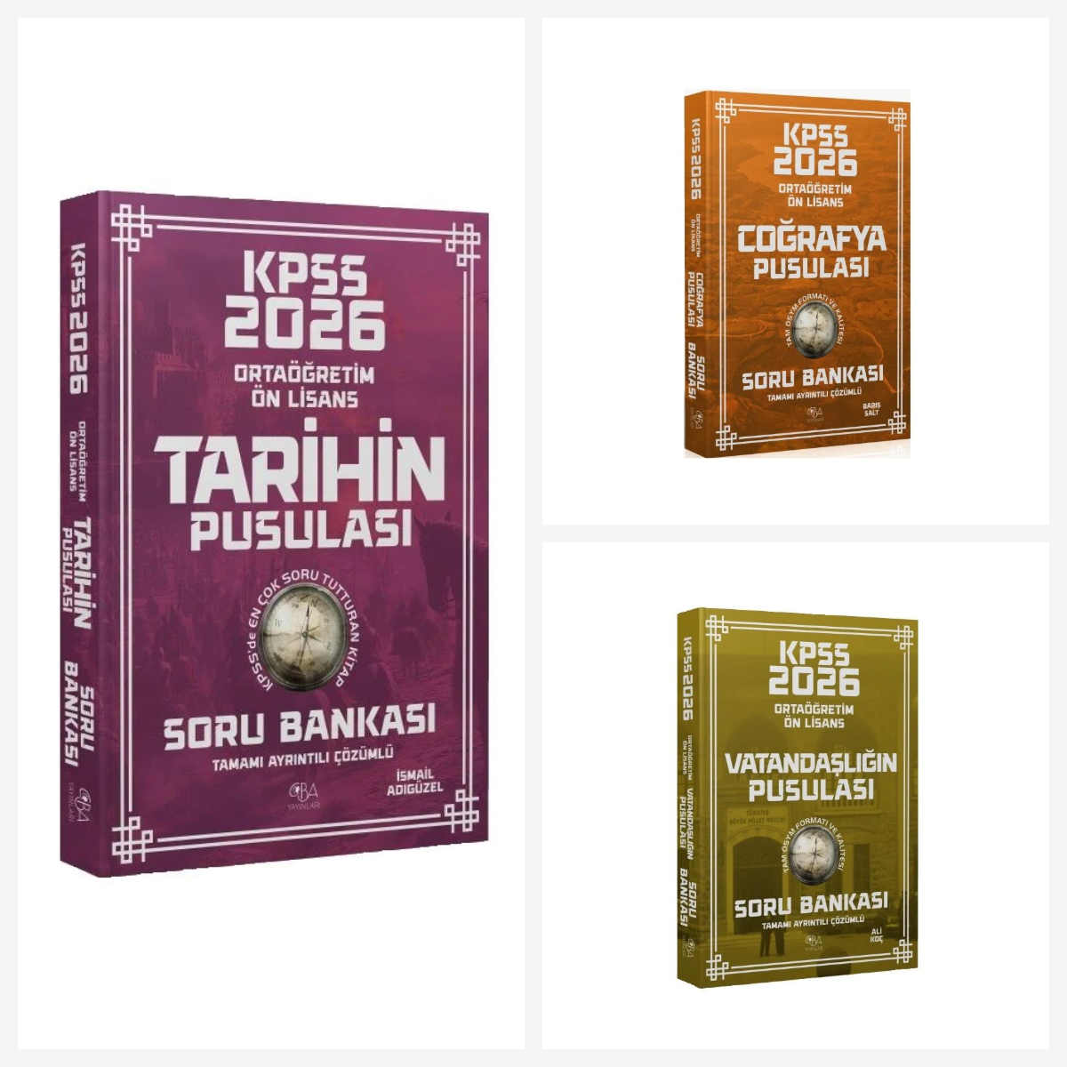 CBA 2026 KPSS Lise Ortaöğretim Ön Lisans Genel Kültür Çözümlü Soru Bankası Seti 5 Kitap CBA Yayınları