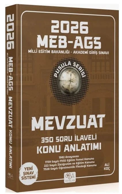 CBA Yayınları 2026 MEB-AGS Mevzuat Konu Anlatımı Pusula Serisi - Ali Koç CBA Yayınları CBA Yayınları 2026 MEB-AGS Mevzuat Konu Anlatımı Pusula Serisi - Ali Koç CBA Yayınları
