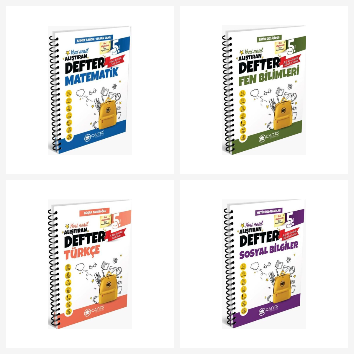 Çanta 5.Sınıf Tüm Dersler Okula Yardımcı Alıştıran Defter Çanta Yayınları Çanta 5.Sınıf Tüm Dersler Okula Yardımcı Alıştıran Defter Çanta Yayınları