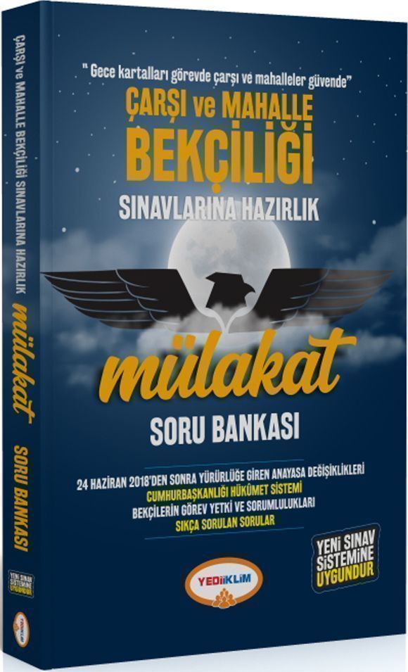 Çarşı ve Mahalle Bekçiliği Sınavlarına Hazırlık Mülakat Soru Bankası Yediiklim Yayınları