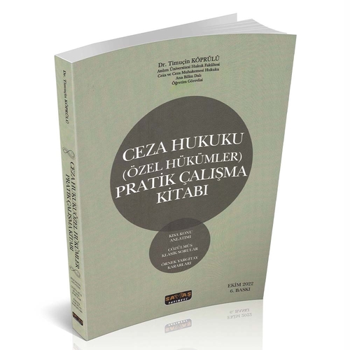 Ceza Hukuku Özel Hükümler Pratik Çalışma Kitabı Savaş Yayınevi