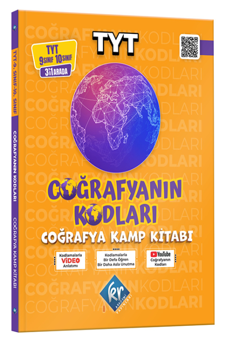 Coğrafyanın Kodları TYT Coğrafya 9. Sınıf 10. Sınıf Kamp Kitabı KR Akademi Yayınları