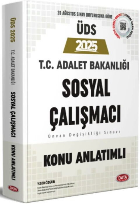 Data 2025 ÜDS Adalet Bakanlığı Sosyal Çalışmacı Konu Anlatımlı Data Yayınları Data 2025 ÜDS Adalet Bakanlığı Sosyal Çalışmacı Konu Anlatımlı Data Yayınları