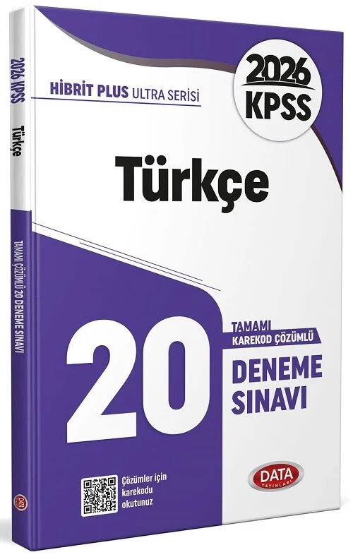 Data 2026 KPSS Türkçe Ultra 20 Deneme Çözümlü Data Yayınları Data 2026 KPSS Türkçe Ultra 20 Deneme Çözümlü Data Yayınları