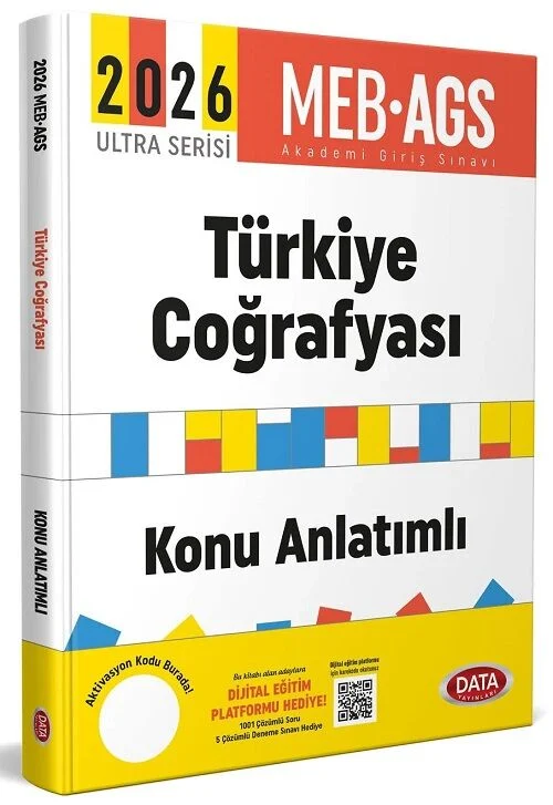 Data 2026 MEB-AGS Türkiye Coğrafyası Konu Anlatımlı Ultra Serisi Data Yayınları Data 2026 MEB-AGS Türkiye Coğrafyası Konu Anlatımlı Ultra Serisi Data Yayınları