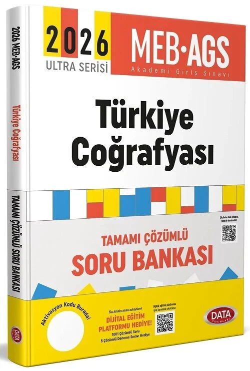 Data 2026 MEB-AGS Türkiye Coğrafyası Soru Bankası Çözümlü Ultra Serisi Data Yayınları Data 2026 MEB-AGS Türkiye Coğrafyası Soru Bankası Çözümlü Ultra Serisi Data Yayınları