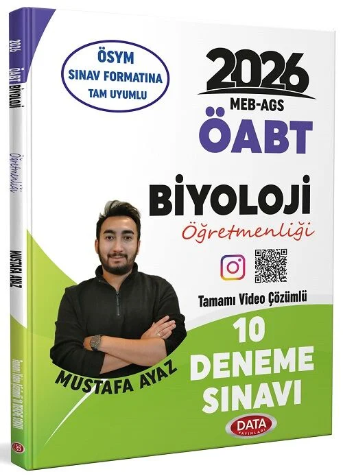 Data 2026 ÖABT MEB-AGS Biyoloji Öğretmenliği 10 Deneme Çözümlü - Mustafa Ayaz Data Yayınları Data 2026 ÖABT MEB-AGS Biyoloji Öğretmenliği 10 Deneme Çözümlü - Mustafa Ayaz Data Yayınları
