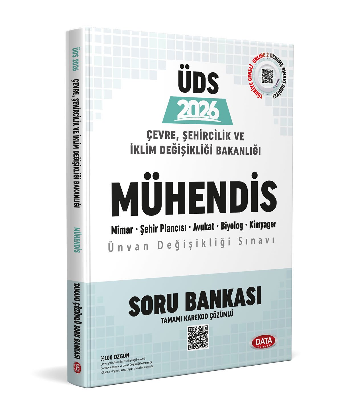 Data 2026 ÜDS Çevre, Şehircilik ve İklim Değişikliği Bakanlığı Mühendis Ünvan Değişikliği Sınavı Soru Bankası Data Yayınları Data 2026 ÜDS Çevre, Şehircilik ve İklim Değişikliği Bakanlığı Mühendis Ünvan Değişikliği Sınavı Soru Bankası Data Yayınları