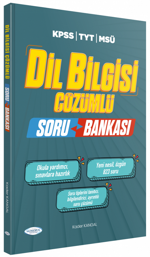 Dil Bilgisi Çözümlü Soru Bankası Monol Yayınları