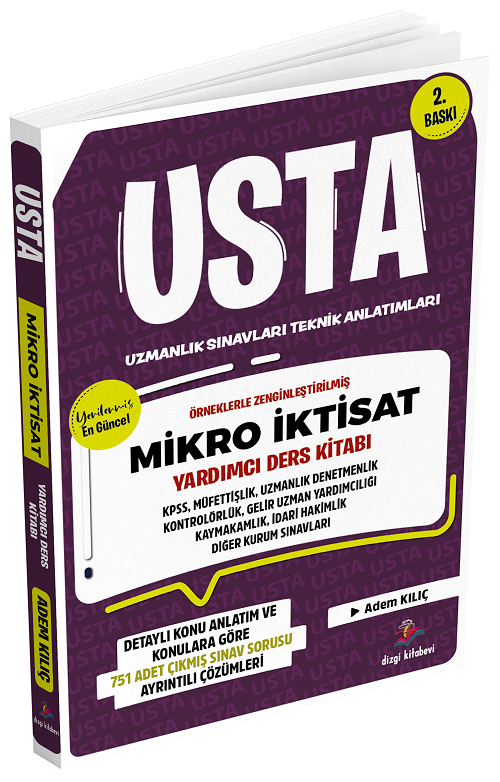 Dizgi Kitap 2026 Usta Mikro İktisat Konu Anlatımı ve Konularına Göre Tasnif Edilmiş Tamamı Çözümlü Çıkmış Sınav Soruları 2. Baskı Adem Kılıç Dizgi Kitap Yayınları