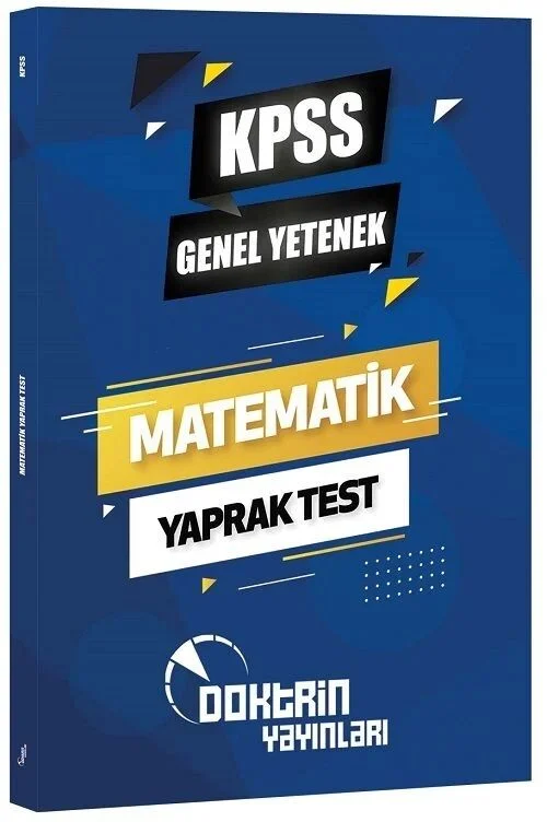 Doktrin KPSS Matematik Yaprak Test Doktrin Yayınları Doktrin KPSS Matematik Yaprak Test Doktrin Yayınları