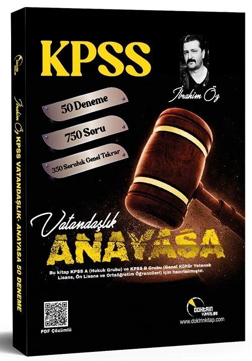 Doktrin KPSS Vatandaşlık 50 Deneme ve Genel Tekrar Testi Çözümlü - İbrahim Öz Doktrin Yayınları Doktrin KPSS Vatandaşlık 50 Deneme ve Genel Tekrar Testi Çözümlü - İbrahim Öz Doktrin Yayınları