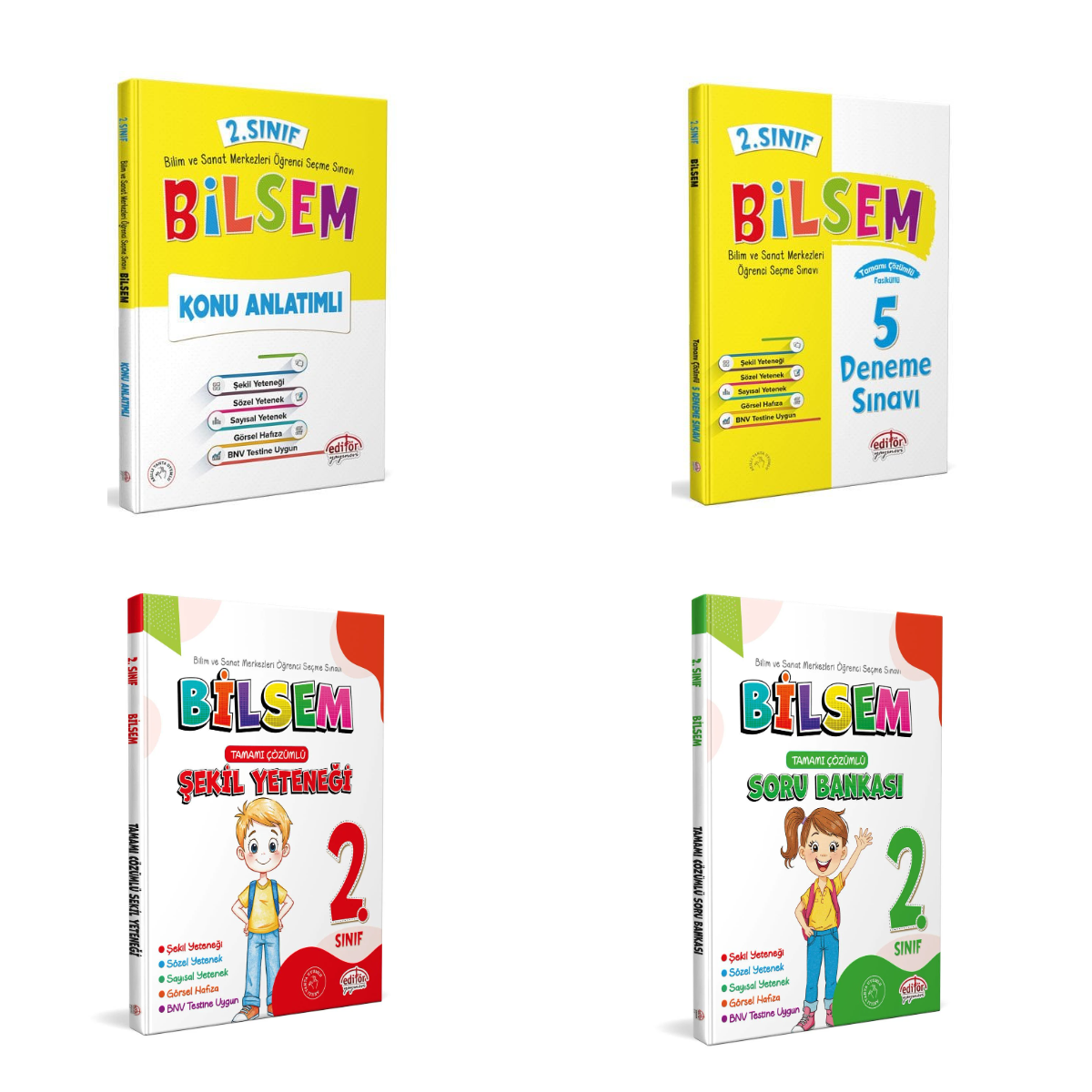 Editör 2. Sınıf Bilsem Hazırlık Hazırlık Seti Editör Yayınları