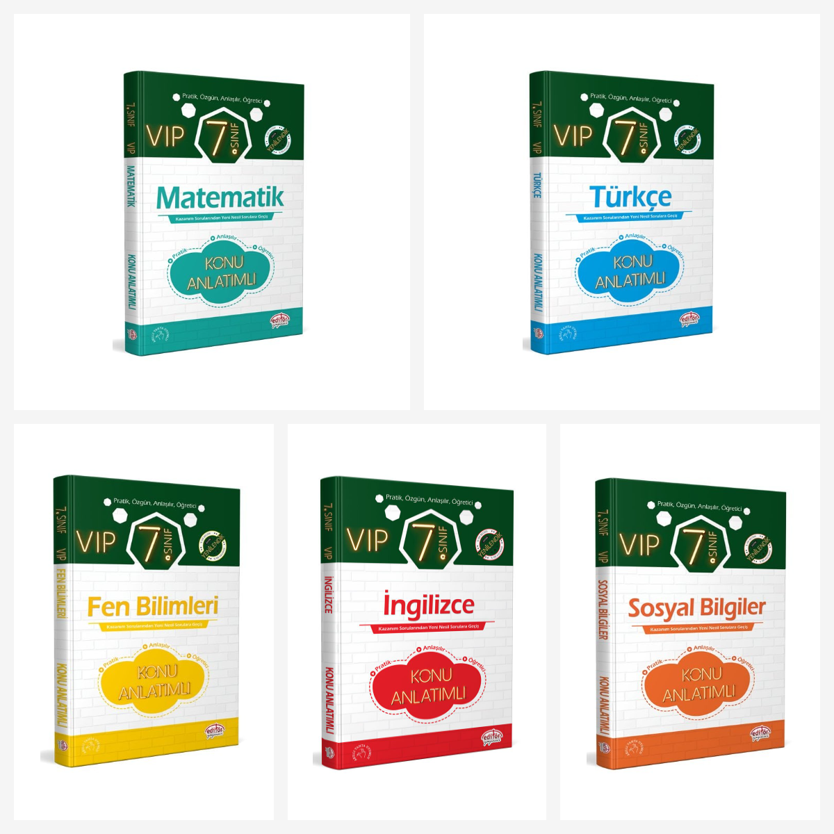 Editör 7. Sınıf VIP Tüm Dersler Konu Anlatımlı Seti 5 Kitap Editör Yayınları Editör 7. Sınıf VIP Tüm Dersler Konu Anlatımlı Seti 5 Kitap Editör Yayınları