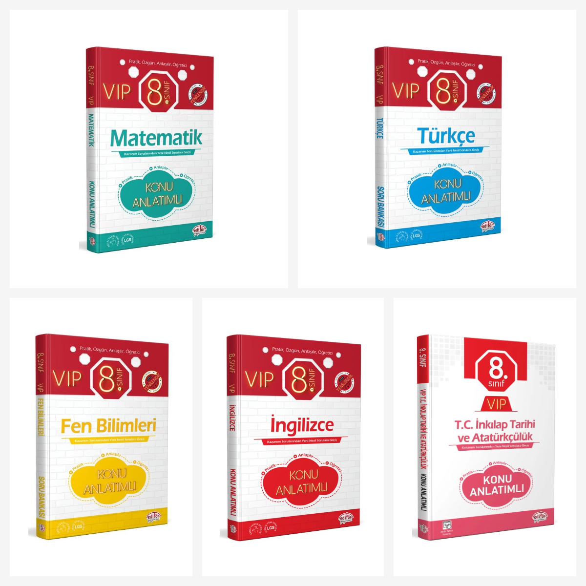 Editör 8. Sınıf VIP Tüm Dersler Konu Anlatımlı Seti 5 Kitap Editör Yayınları Editör 8. Sınıf VIP Tüm Dersler Konu Anlatımlı Seti 5 Kitap Editör Yayınları