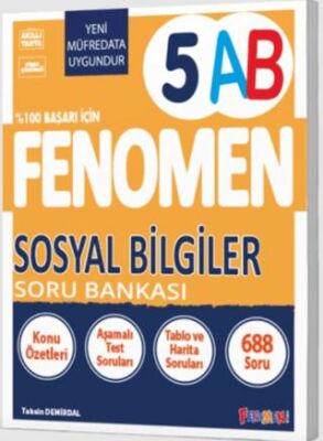 Fenomen 5 Sosyal Bilgiler A-B Soru Bankası Fenomen Yayınları Fenomen 5 Sosyal Bilgiler A-B Soru Bankası Fenomen Yayınları