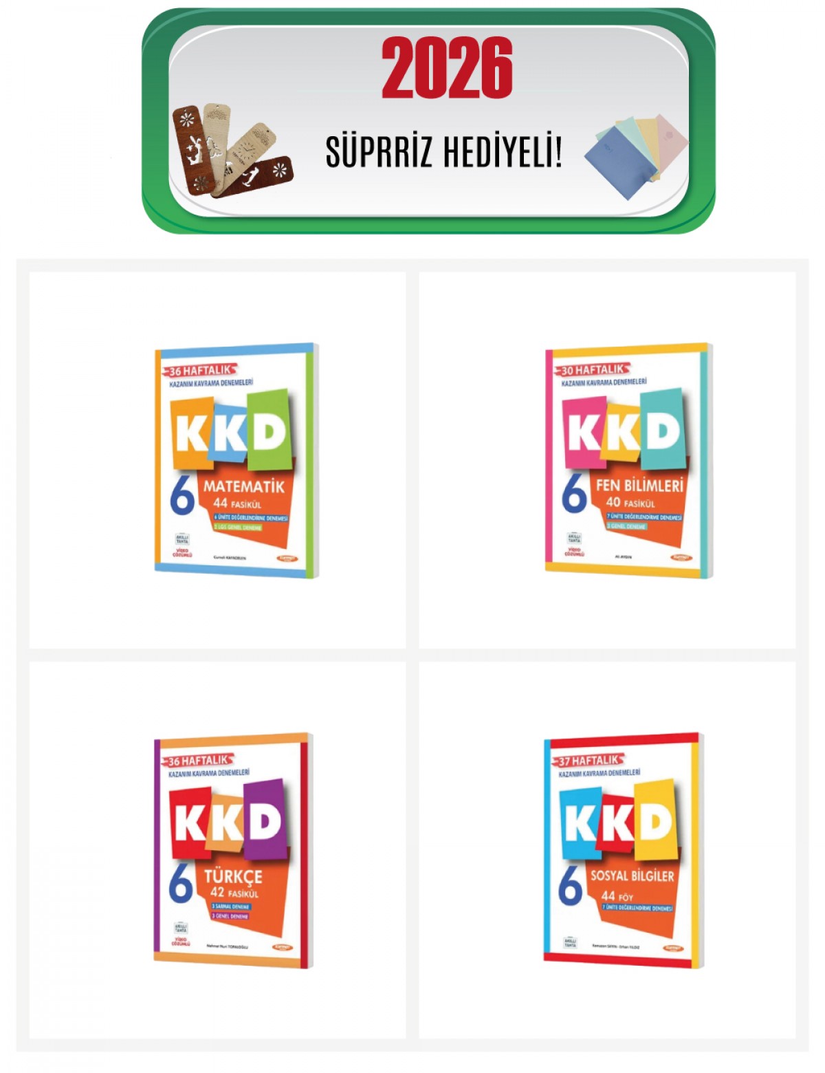 Fenomen 6. Sınıf Tüm Dersler Haftalık Kazanım Kavrama Denemeleri Seti 4 Kitap Fenomen Yayınları