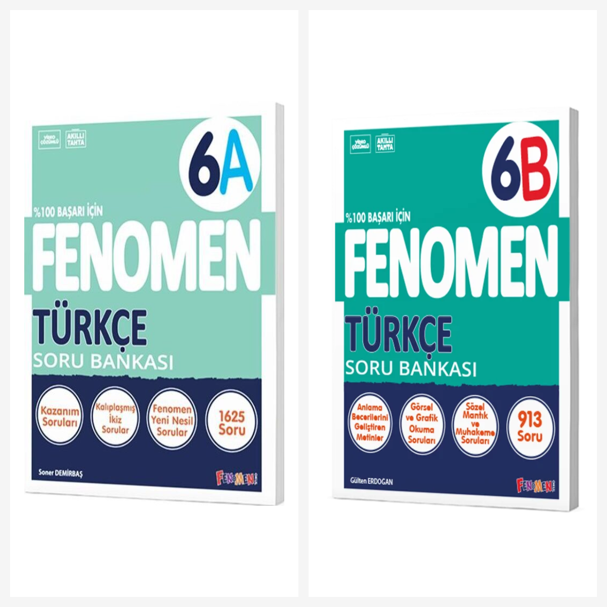 Fenomen 6. Sınıf Türkçe A + B Soru Bankası Seti 2 Kitap Fenomen Yayınları