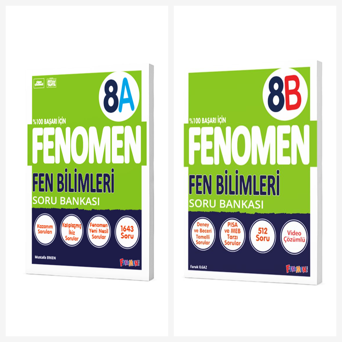 Fenomen 8. Sınıf Fen Bilimleri A + B Soru Bankası Seti 2 Kitap Fenomen Yayınları Fenomen 8. Sınıf Fen Bilimleri A + B Soru Bankası Seti 2 Kitap Fenomen Yayınları